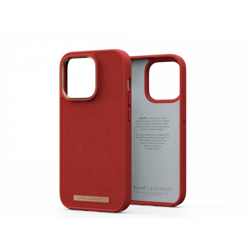 Njord byELEMENTS Suede Comfort+ Case - iPhone 14 Pro - Burnt Orange