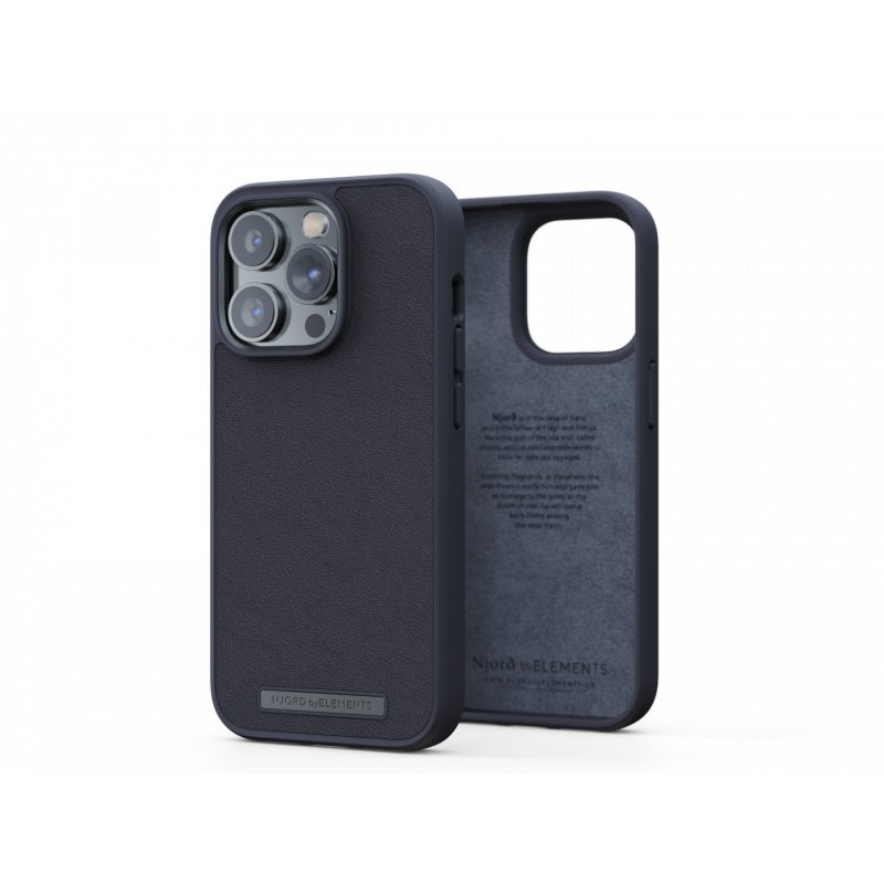 Njord byELEMENTS Genuine Leather Case for Apple iPhone 14 Pro, Black