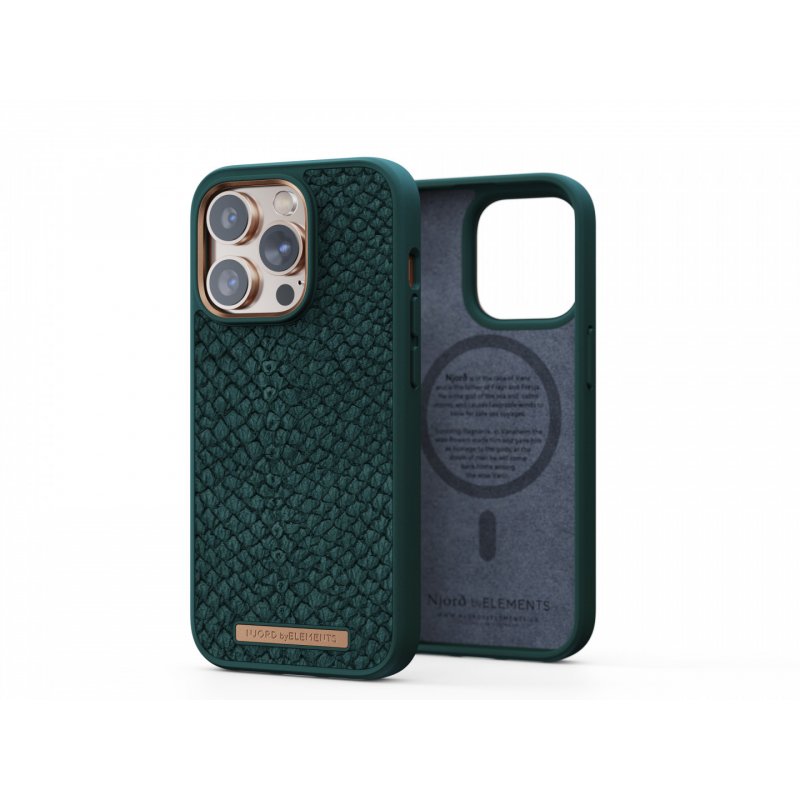SALM.LEATHER MAGSAFE CASE IPHONE 14 PRO 6.1 GREE