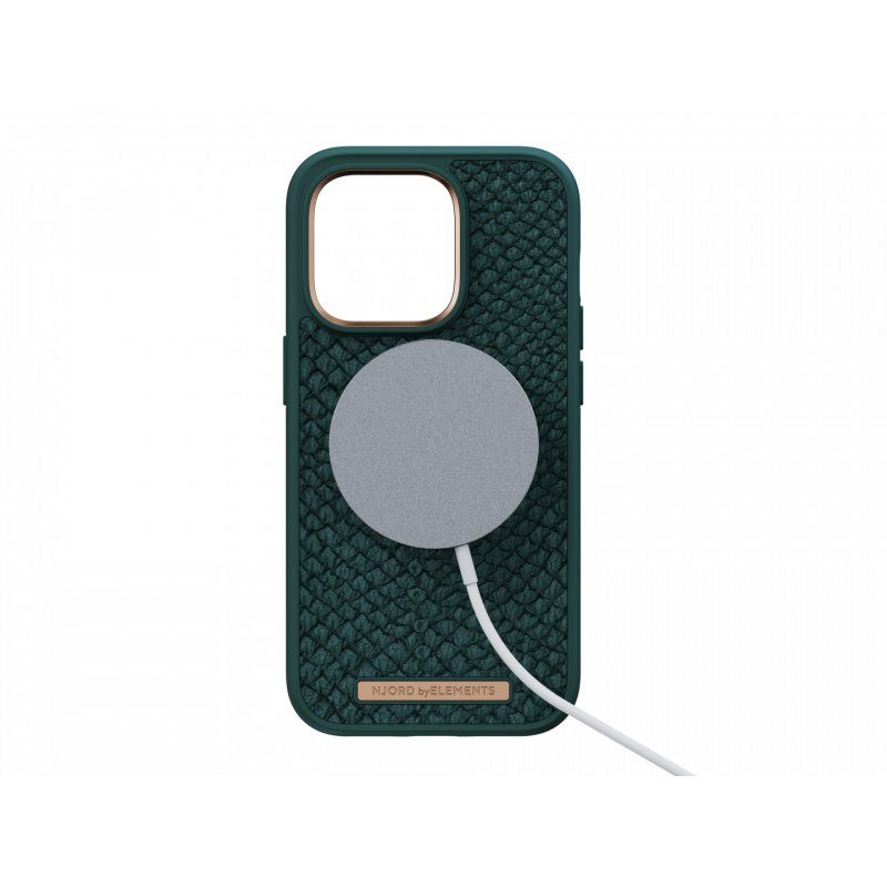 SALM.LEATHER MAGSAFE CASE IPHONE 14 PRO 6.1 GREE