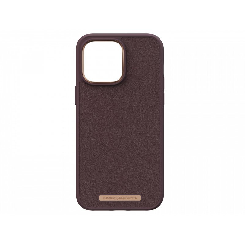 Njord byELEMENTS Genuine Leather Case for Apple iPhone 14 Pro Max, Brown