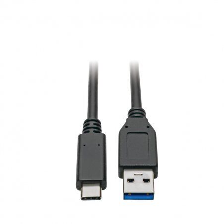 Tripp Lite U428-C03-G2 USB-C to USB-A Cable (M/M), USB 3.2 Gen 2 (10 Gbps), USB-IF Certified, Thunderbolt 3 Compatible, 