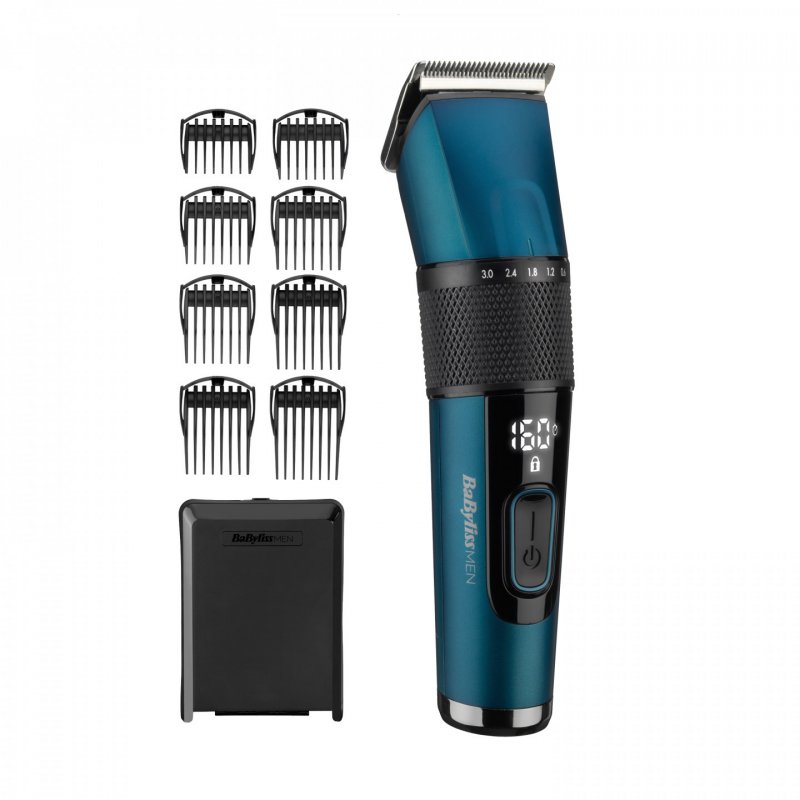BaByliss Japanese Steel Digital Hair Clipper Noir, Bleu 45 Lithium-Ion (Li-Ion)