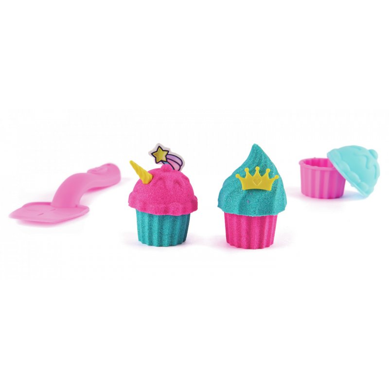 Kinetic Sand SABLE MAGIQUE - COFFRET PATISSERIE LICORNE 453 G - Créations Thème Féérique Licorne - Moules Outils Acc