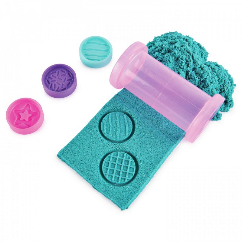 Kinetic Sand Shimmer, Unicorn Bake Shoppe Playset, 16oz (Shimmer Teal and Pink Neon), 8 Unicorn Tools, Sensory Toys for 