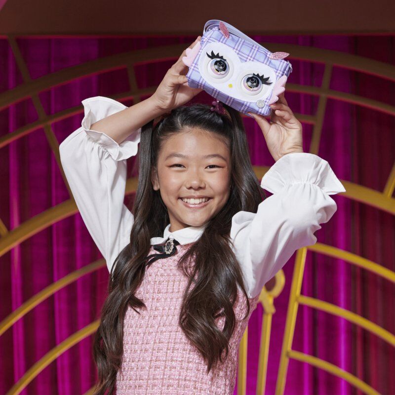 Purse Pets , Print Perfect Hoot Couture Owl, Interactive Pet Toy and Handbag with over 30 Sounds and Reactions, Kids Toy