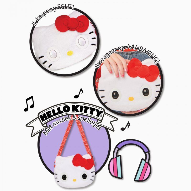 Purse Pets SANRIO - HELLO KITTY - COMPAGNON INTERACTIF FORMAT SAC A MAIN - Hello Kitty Animal Interactif Tout Doux Blanc