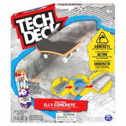 Tech Deck DIY Concrete Reusable Modeling Playset with Exclusive Enjoi Fingerboard, Rail, Molds, Skatepark Kit, Kids Toy 