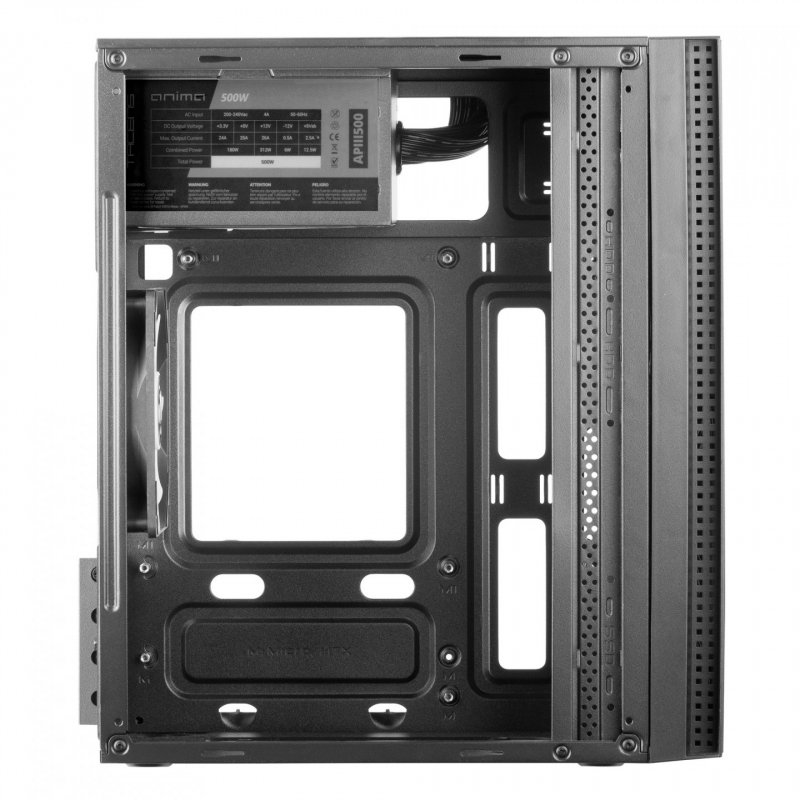 Boitier Mini Tour Micro ATX Anima ACX avec alimentation 500W (Noir)