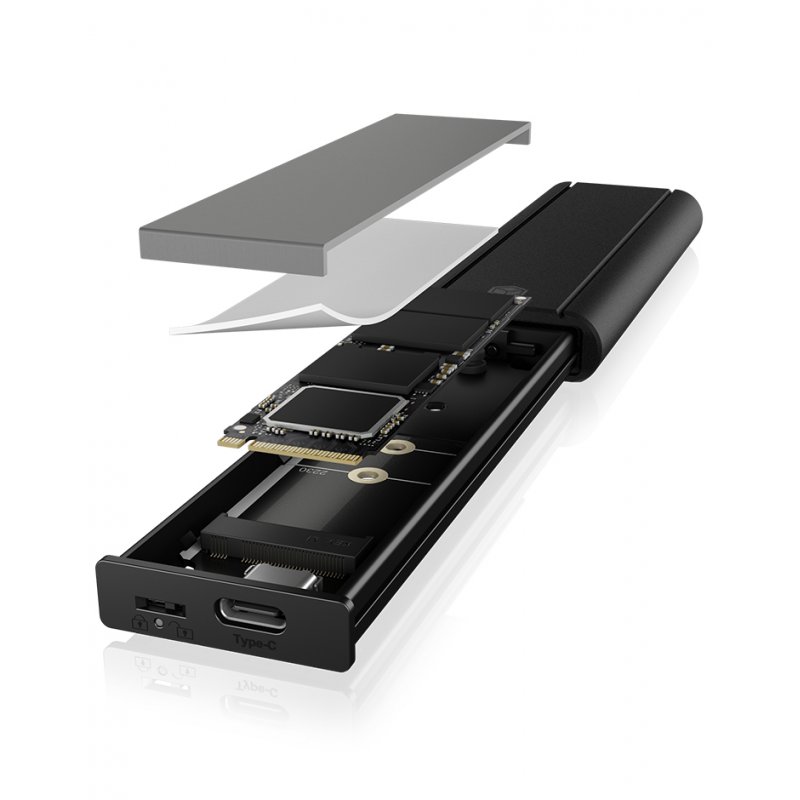 HDD acc ICY BOX M.2 NVMe SSD USB-C 3.2 Black