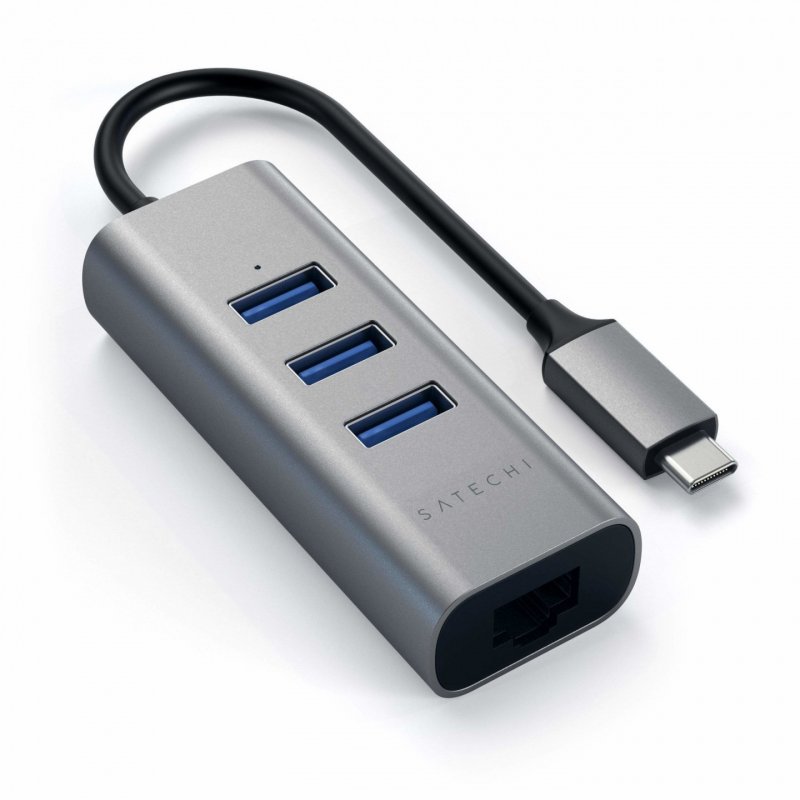 SATECHI Hub TypeC 3xUSB Ethernet Sp.Gray