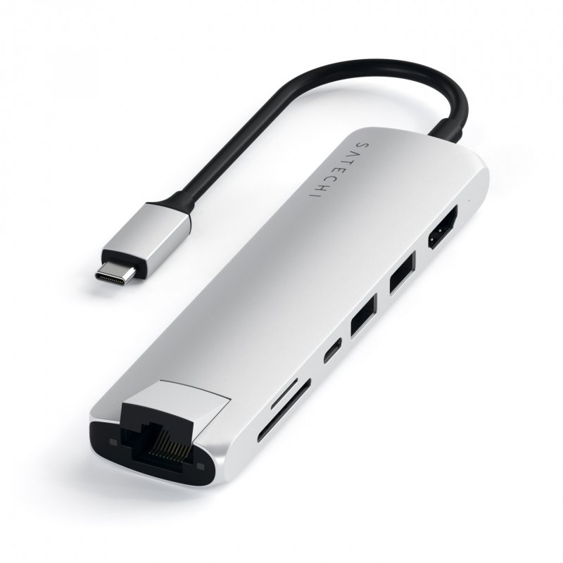 Satechi ST-UCSMA3S station d'accueil USB 3.2 Gen 1 (3.1 Gen 1) Type-C Argent
