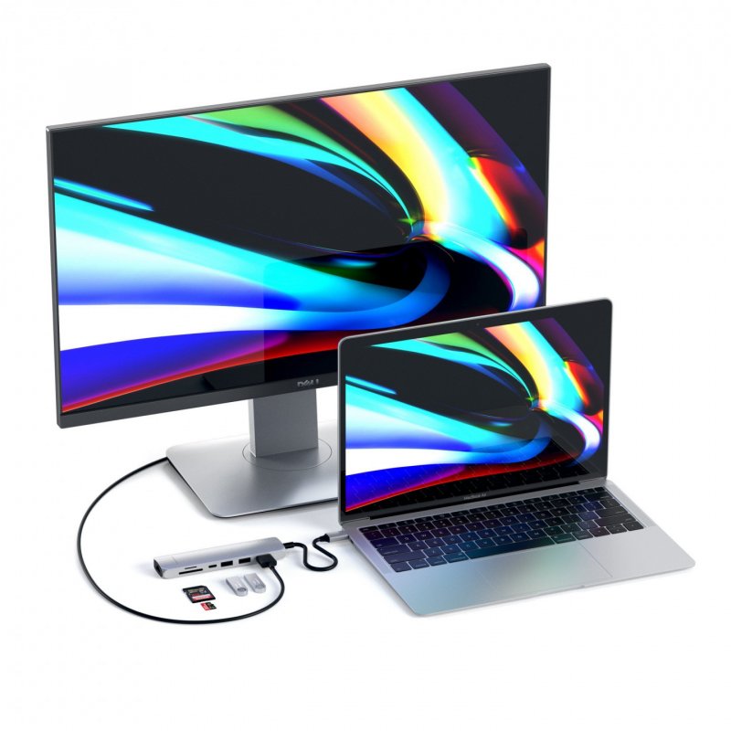 Satechi ST-UCSMA3S notebook dock/port replicator USB 3.2 Gen 1 (3.1 Gen 1) Type-C Silver