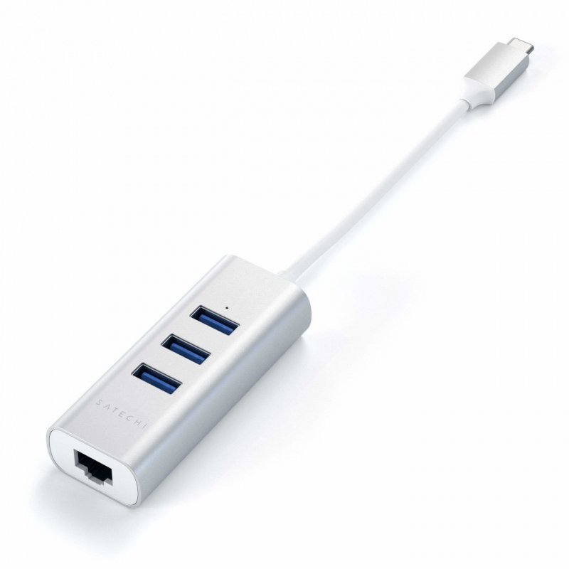 Satechi ST-TC2N1USB31AS station d'accueil USB 3.2 Gen 1 (3.1 Gen 1) Type-C Argent