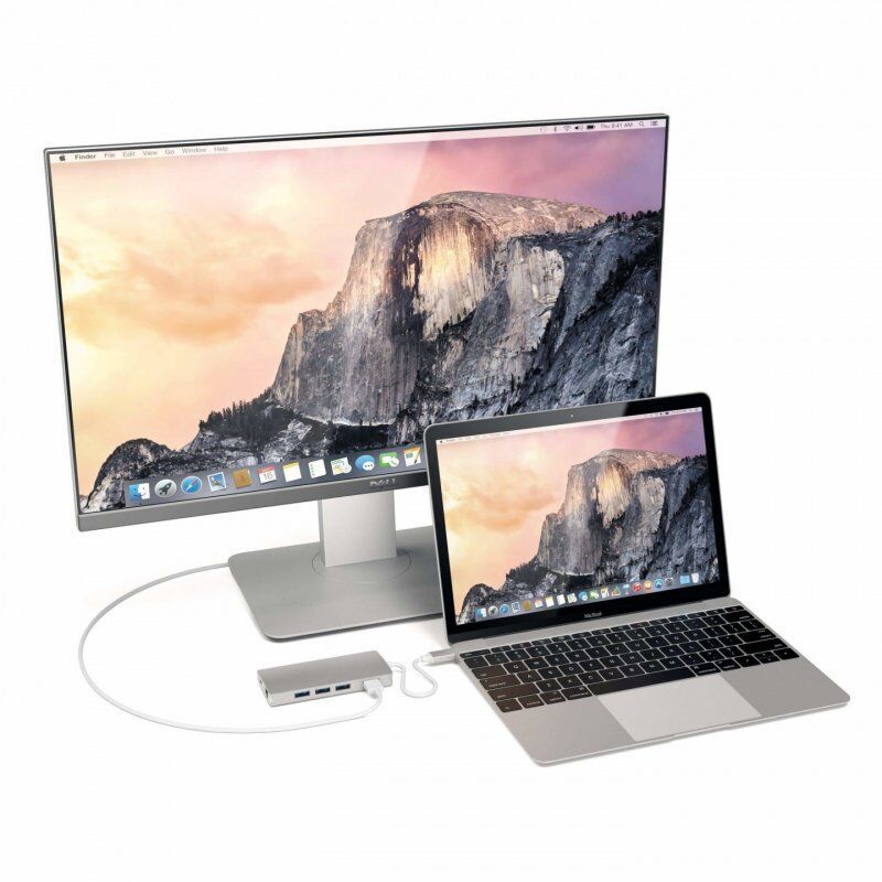 Satechi ST-TCMA2S station d'accueil USB 3.2 Gen 1 (3.1 Gen 1) Type-C Argent