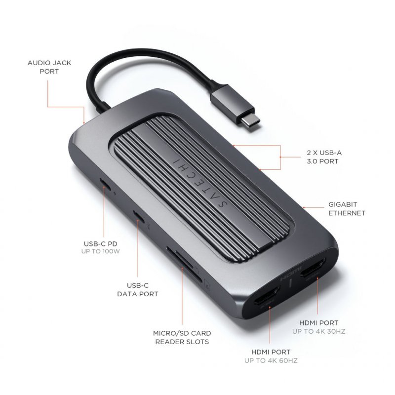 USB-C Hub Multiport MX - Sp. Gray