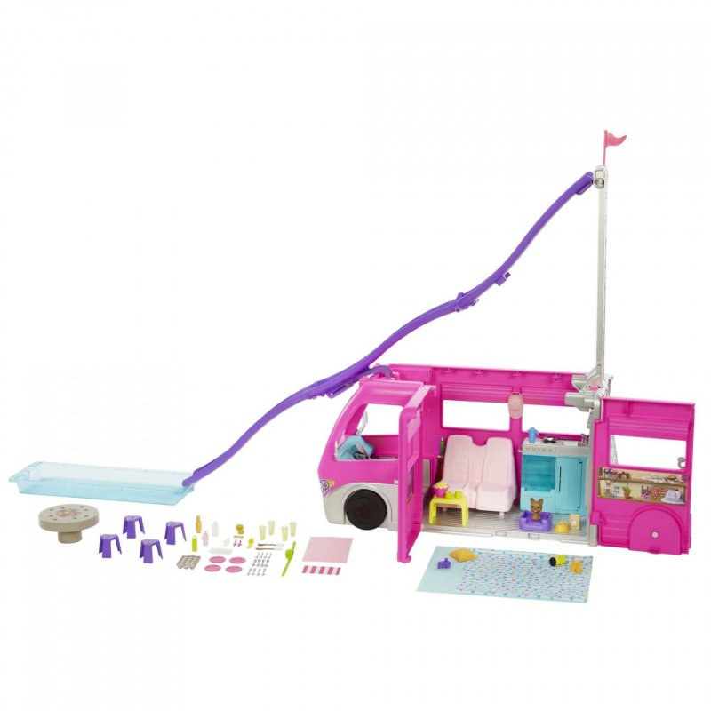 BARBIE MEGA CAMPING CAR TRANSF