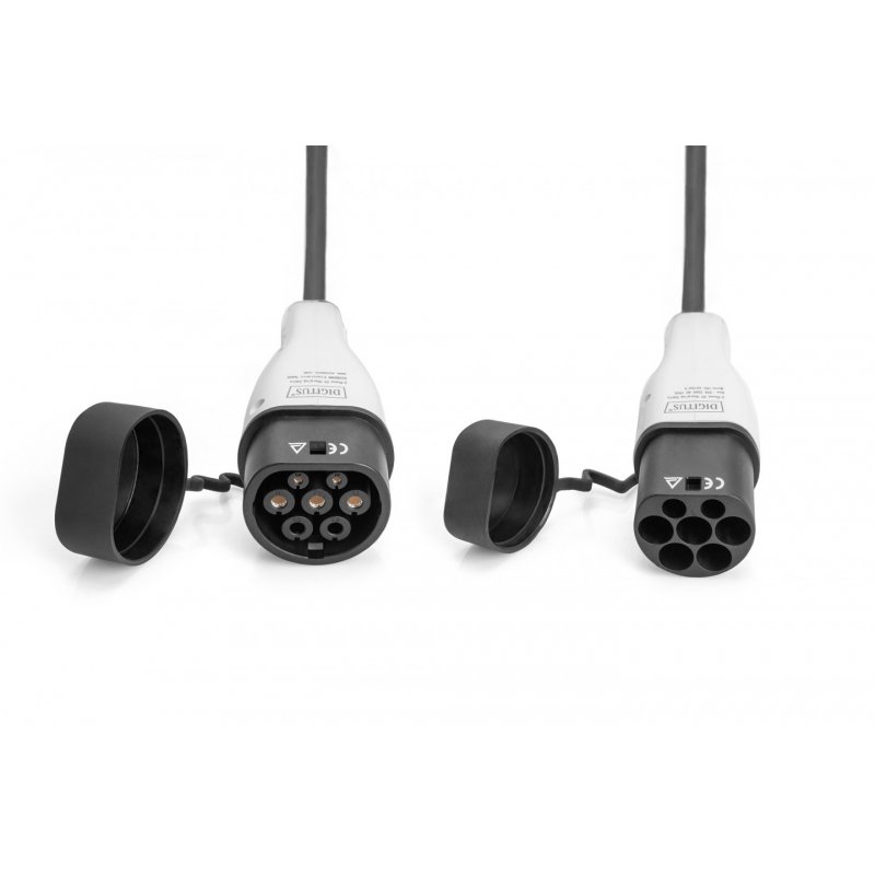 Cable Digitus E-Car Typ 2 22kW 32A 7,5m Black/Grey