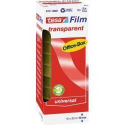 TESA 57371 Adhésif de bureau 33 m Polypropylène (PP) Transparent 10 pièce(s)