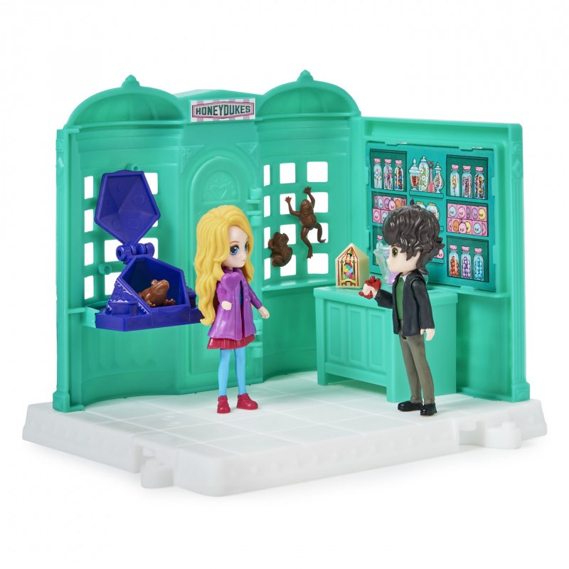 Wizarding World Harry Potter, Magical Minis Honeydukes Sweet Shop with 2 Exclusive Figures and 5 Accessories, Kids Toys 