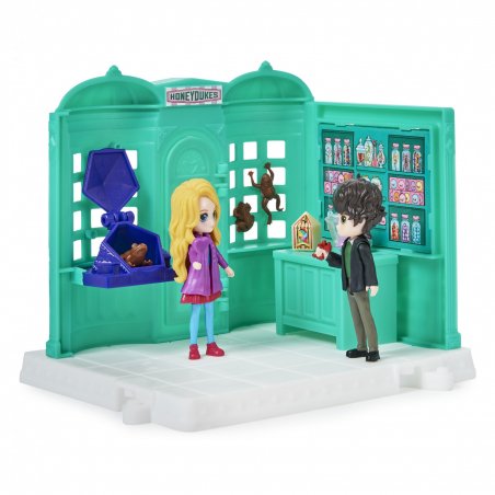 Wizarding World Harry Potter, Magical Minis Honeydukes Sweet Shop with 2 Exclusive Figures and 5 Accessories, Kids Toys 