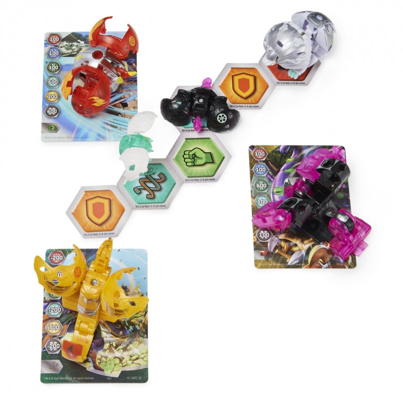 Bakugan Evolutions, Sectanoid and Hydorous Battle Strike Pack, Includes 6 Action Figures, 9 Trading Cards and 8 BakuCore
