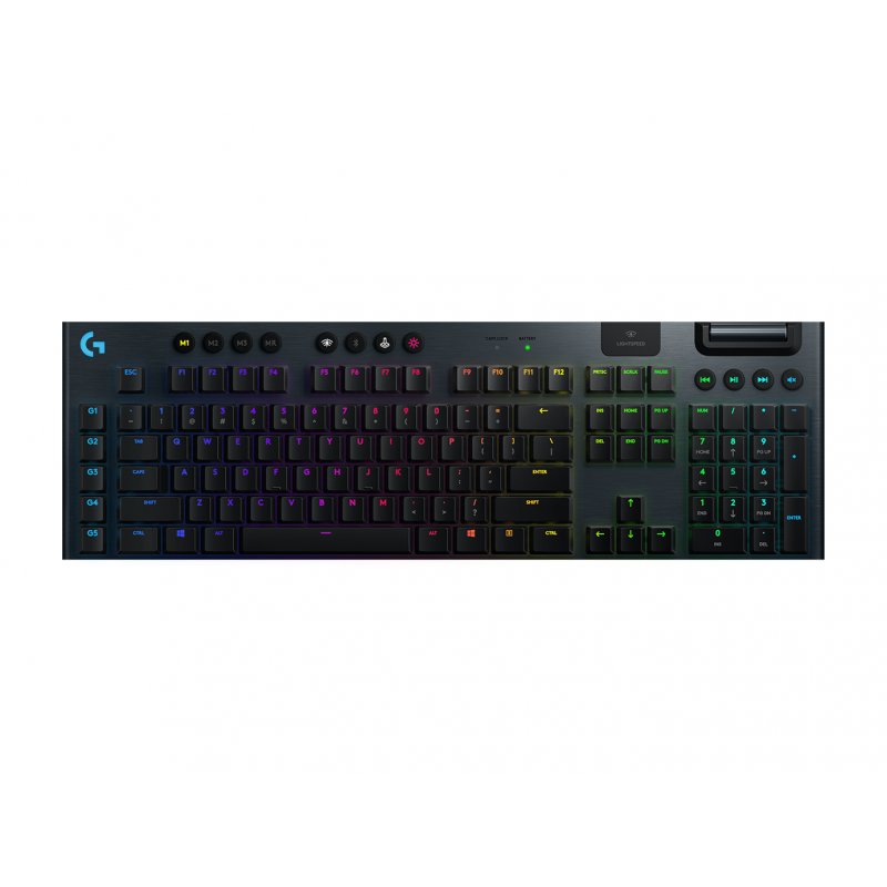 LOGITECH G915 LIGHTSPEED Wireless RGB Mechanical Gaming Keyboard - GL Tactile - CARBON - PAN - NORDIC