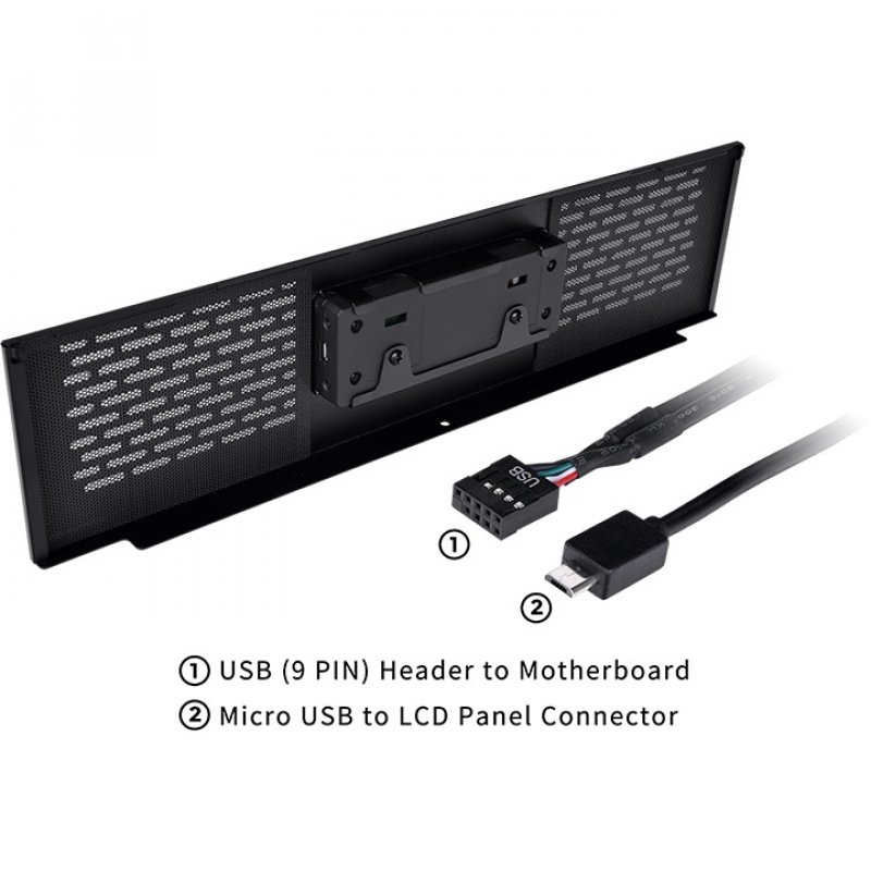 Thermaltake AC-062-OO1NAN-A1 Compartiment pour ordinateur Midi Tower LCD panel kit