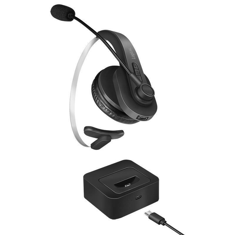 LogiLink BT0059 écouteur/casque Sans fil Arceau Bureau/Centre d'appels Bluetooth Socle de chargement Noir
