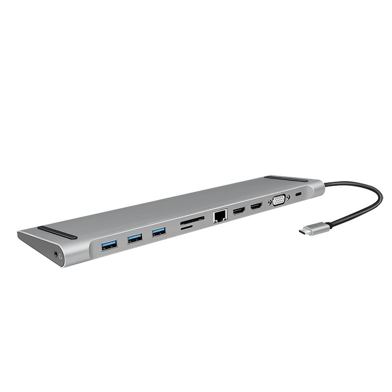 LogiLink UA0373 notebook dock/port replicator Wired USB 3.2 Gen 1 (3.1 Gen 1) Type-C Aluminium
