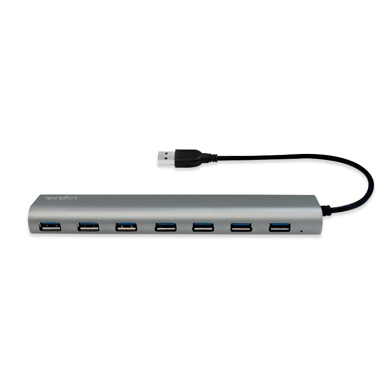 LogiLink UA0308 hub & concentrateur USB 3.2 Gen 1 (3.1 Gen 1) Type-A 5000 Mbit/s Gris