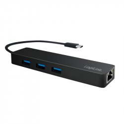 LogiLink UA0313 notebook dock/port replicator USB 3.2 Gen 1 (3.1 Gen 1) Type-C Black