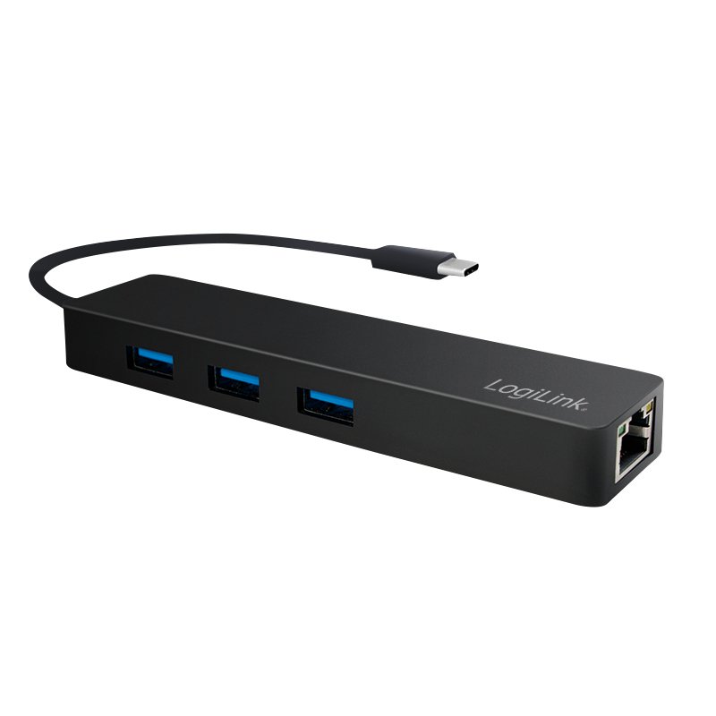 LogiLink UA0313 station d'accueil USB 3.2 Gen 1 (3.1 Gen 1) Type-C Noir