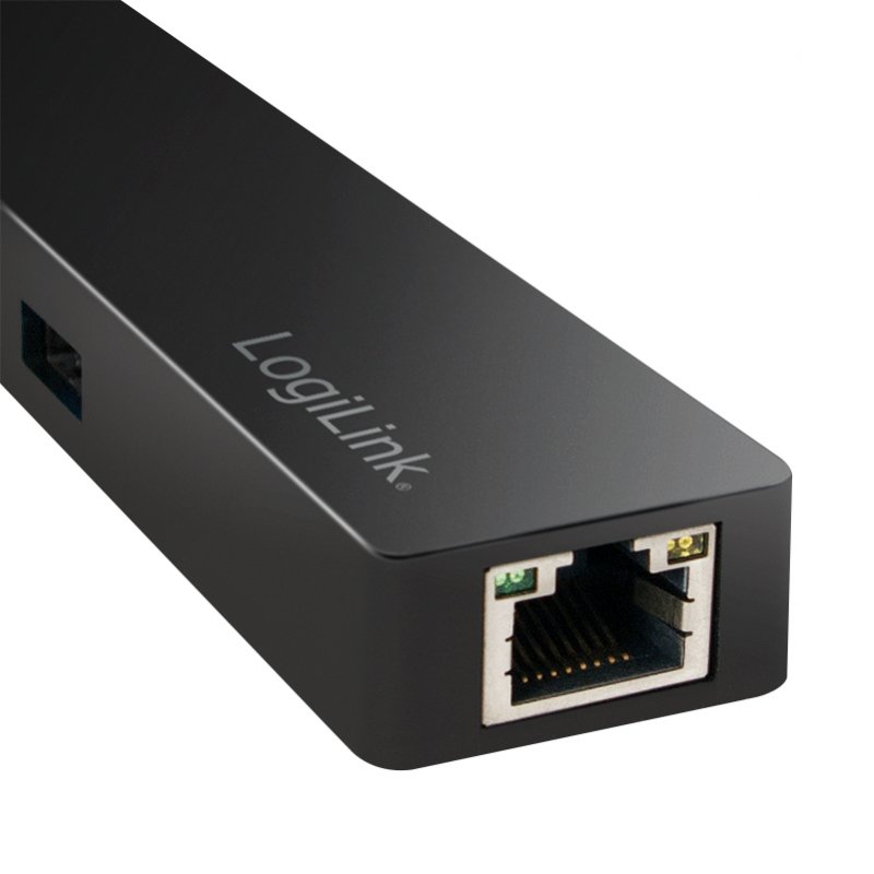 USB Hub Logilink USB 3.2 3-port + Gigabit Ethernet