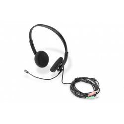 Digitus Micro-casque de bureau On Ear avec réduction de bruit, 3,5 mm, stéréo