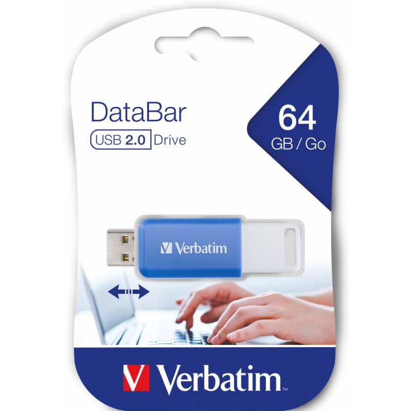V DataBar USB 2.0 Drive Blue 64GB