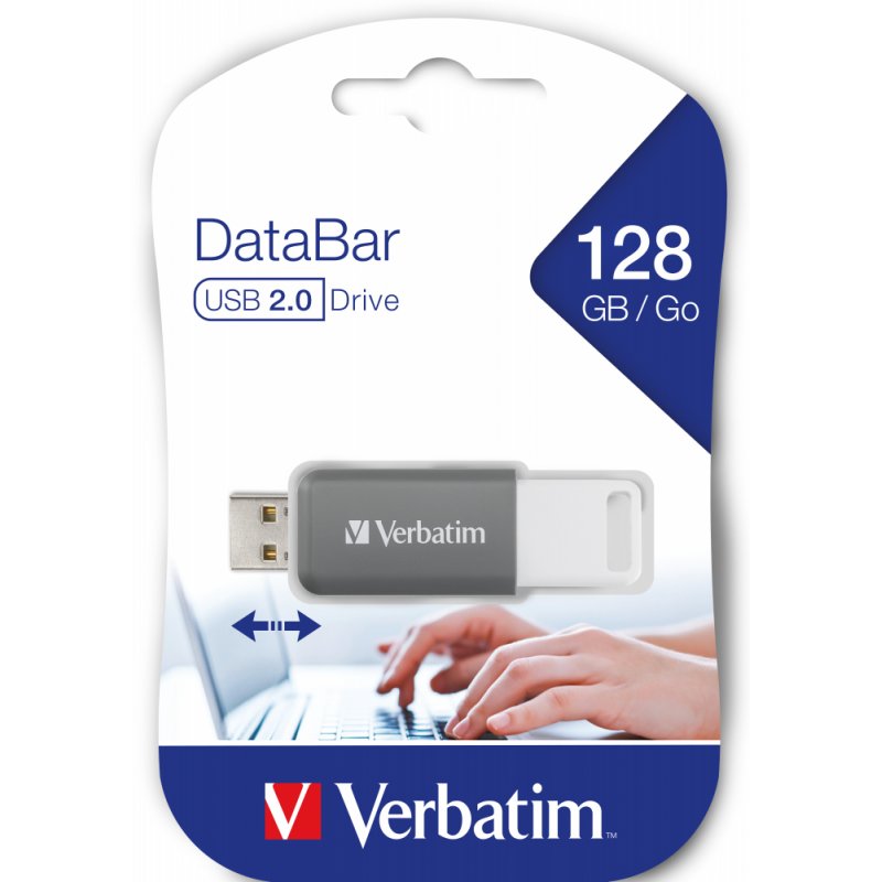 V DataBar USB 2.0 Drive Grey 128GB