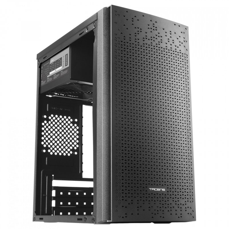 Tacens Anima AC6500 Compact Micro ATX PC Case Front Mesh Cooling 500W Power Supply USB 3.0 Black