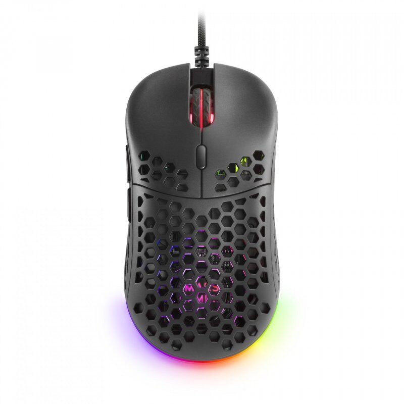 Mars Gaming MM55 Black RGB Chroma Gaming Mouse Ultra-lightweight 55g 12800 DPI HUANO Mechanical Switches
