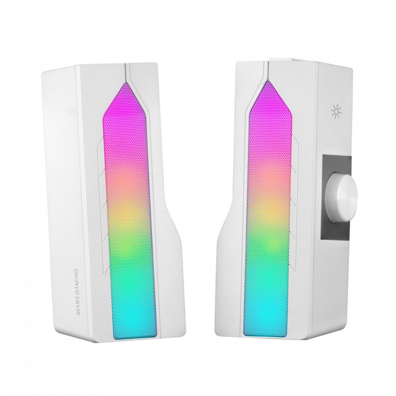 Enceintes 2 en 1 Mars Gaming MSDuo RGB (Blanc)