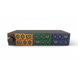 Vertiv Geist GI30107L power distribution unit (PDU) 18 AC outlet(s) 2U Black, Blue, Green, Orange