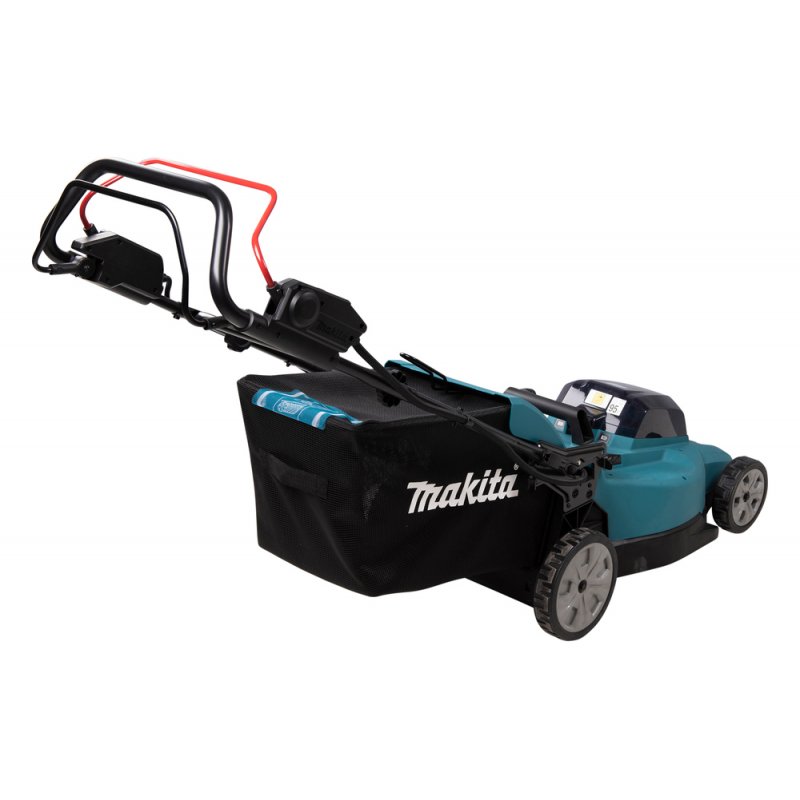 Makita DLM481Z tondeuse à gazon Tondeuse à gazon poussée Batterie Noir, Bleu, Métallique
