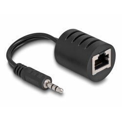 DeLOCK 87858 câble audio RJ-45 3,5mm Noir