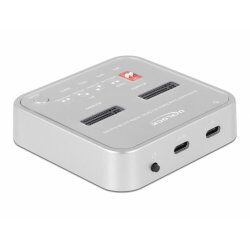 DeLOCK 64138 Station d'accueil de disques de stockage Argent