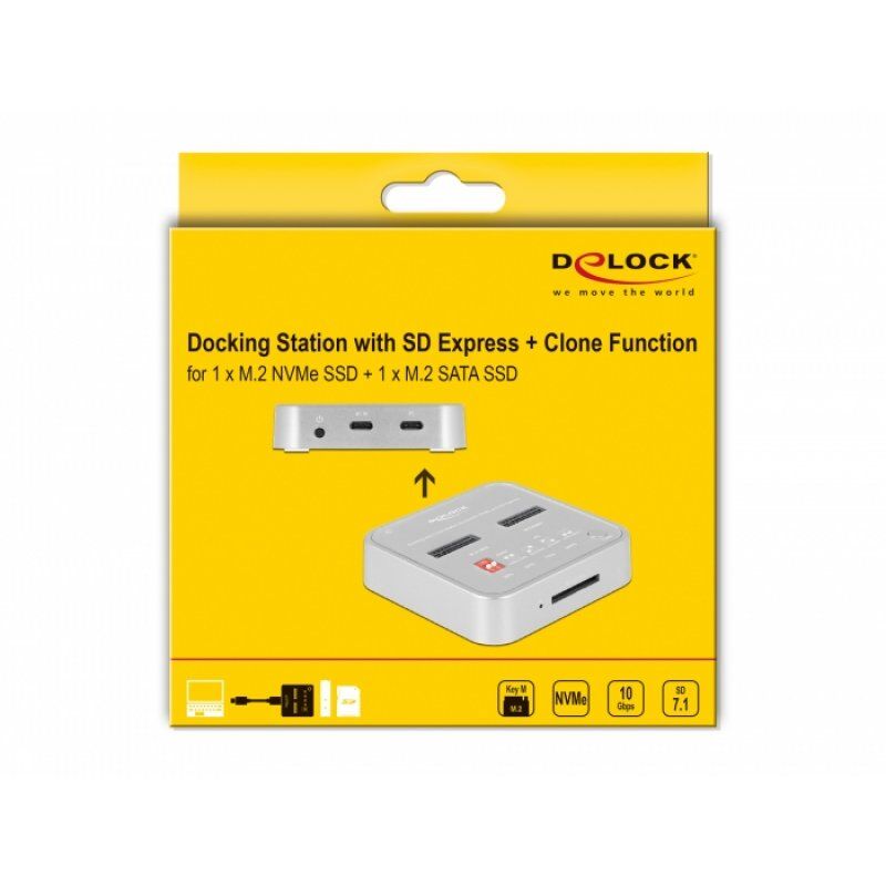 DeLOCK Dockingstation  M.2 NVMe/M.2 SATA  64138
