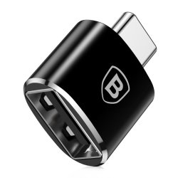 Baseus Converter USB Female To Type-C Male Black (CATOTG-01)