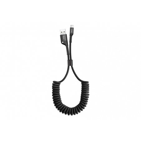 Baseus Lightning Fish eye Spring Data Cable 2A 1m Black (CALSR-01)