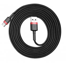 Baseus CATKLF-U91 USB cable 3 m USB 2.0 USB A USB C Black, Red