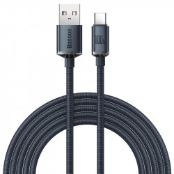 Baseus Type-C Crystal Shine series fast charging data cable 100W 1.2m Black (CAJY000401)
