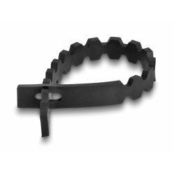 DeLOCK 19002 cable tie Releasable cable tie Thermoplastic elastomer (TPE) Black, White 20 pc(s)